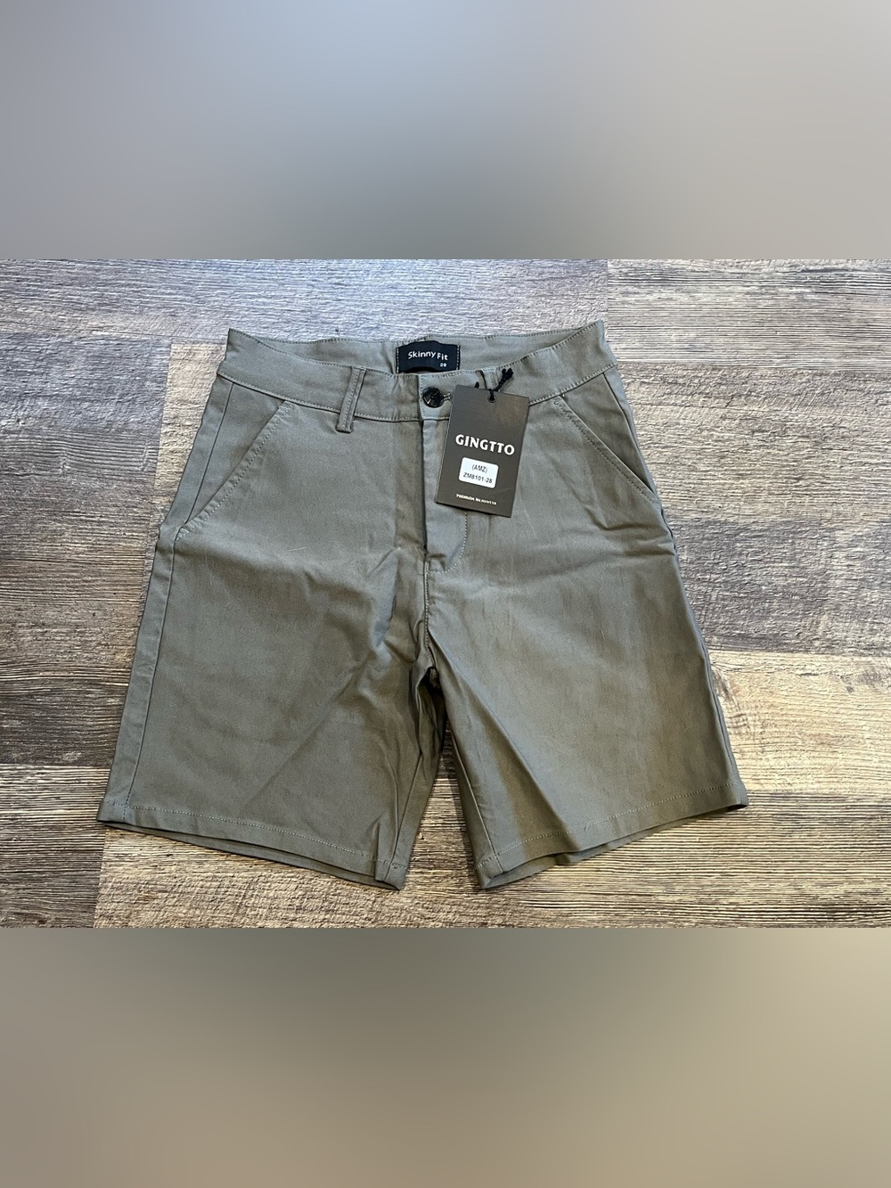 Gingtto grey flat  Front Men's Shorts